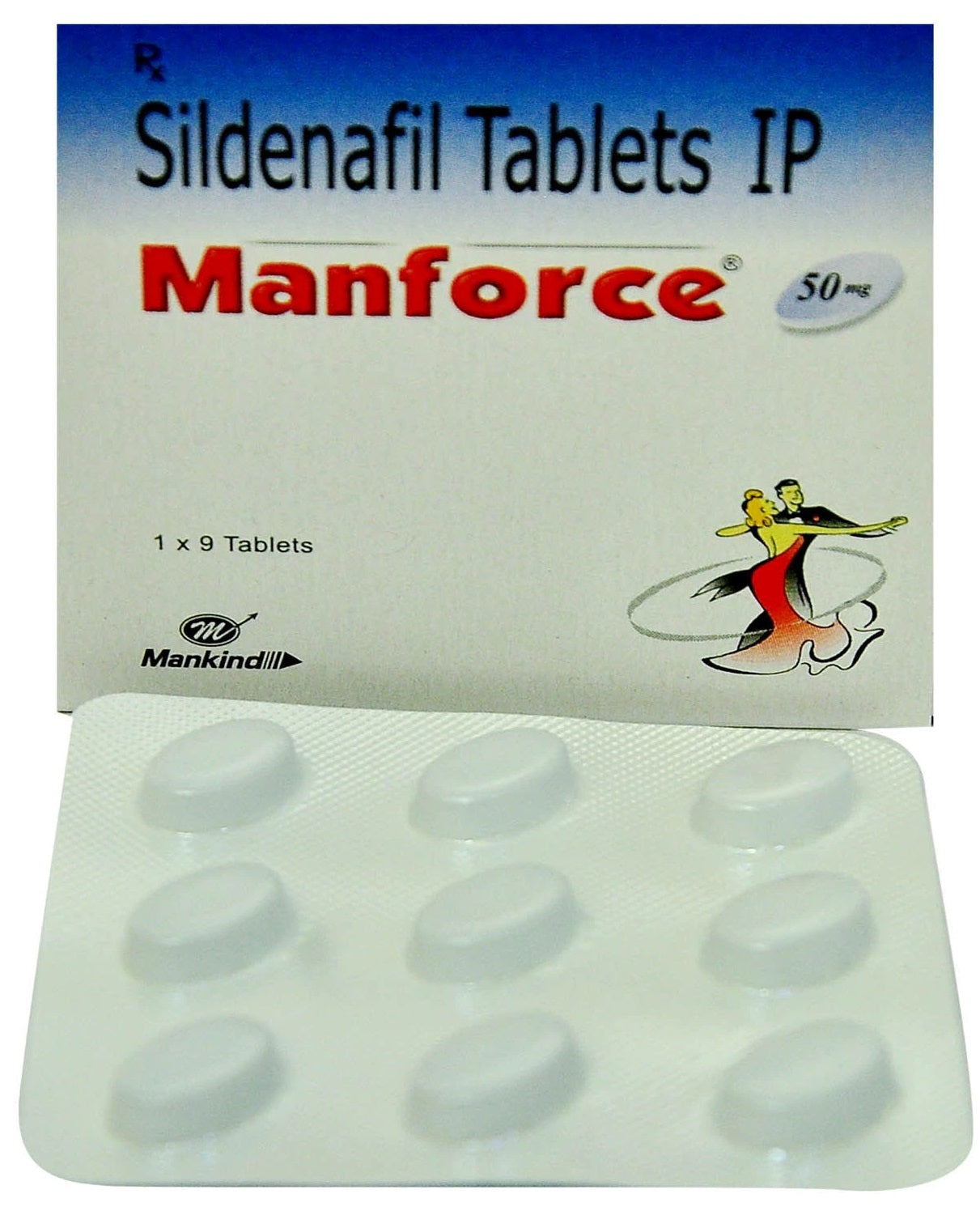 Manforce 50Mg tablets , Sildenafil 50mg tablet Pack of 1 Strip 9 tablets