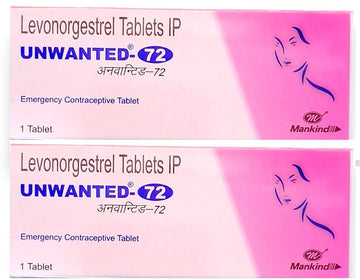 Unwanted 72 tablets Pack of 2 Unwanted 72 tablet Emergency Contraceptive Pill