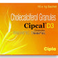 Cipcal D3 ( Cholecalciferol 60000 IU ) Granules for Bone, Joint and Muscle Health Vitamin D3 Sachets Pack of 10 Sachets