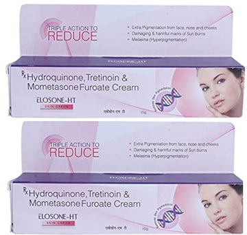 Elosone-HT Cream 15g (Pack of 2) | Hydroquinone, Tretinoin & Mometasone | Skin Pigmentation Treatment