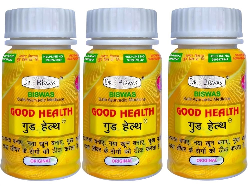 Original Good Health  Capsules Dr Biswas Good Health capsules For General Health & Weight Gain Pack of 3 (150 cap)