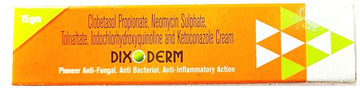 Dixoderm cream packaging with orange and white design (PACK OF ONE)