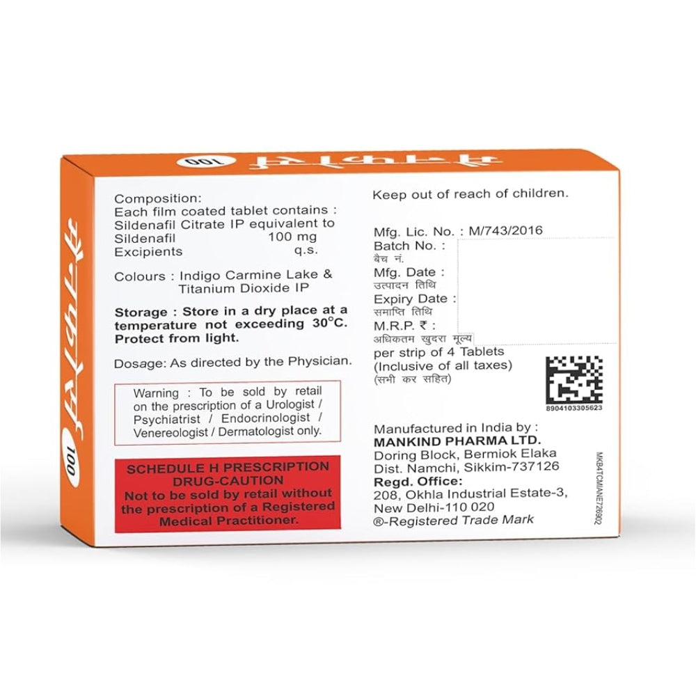 Box of a pharmaceutical product with Mankind Pharma Ltd. branding on a white background