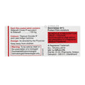 Drug label with text and warnings on a white background