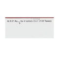 Placeholder image with text 'M.R.P. Rs__ for 4 tablets (Incl. of All Taxes)' on a white background