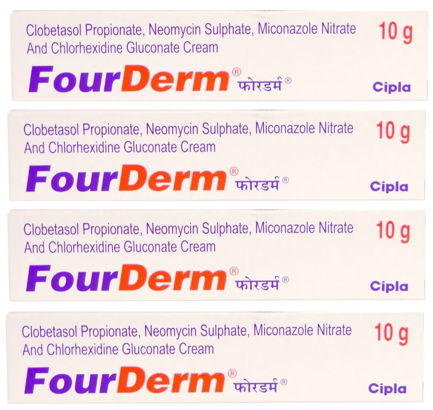 Fourderm Cream for skin , Anti fungal infections Cream Pack of 4